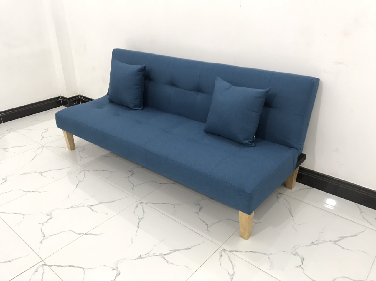 Ghế sofa giường nằm xanh dương nhiều kích cỡ