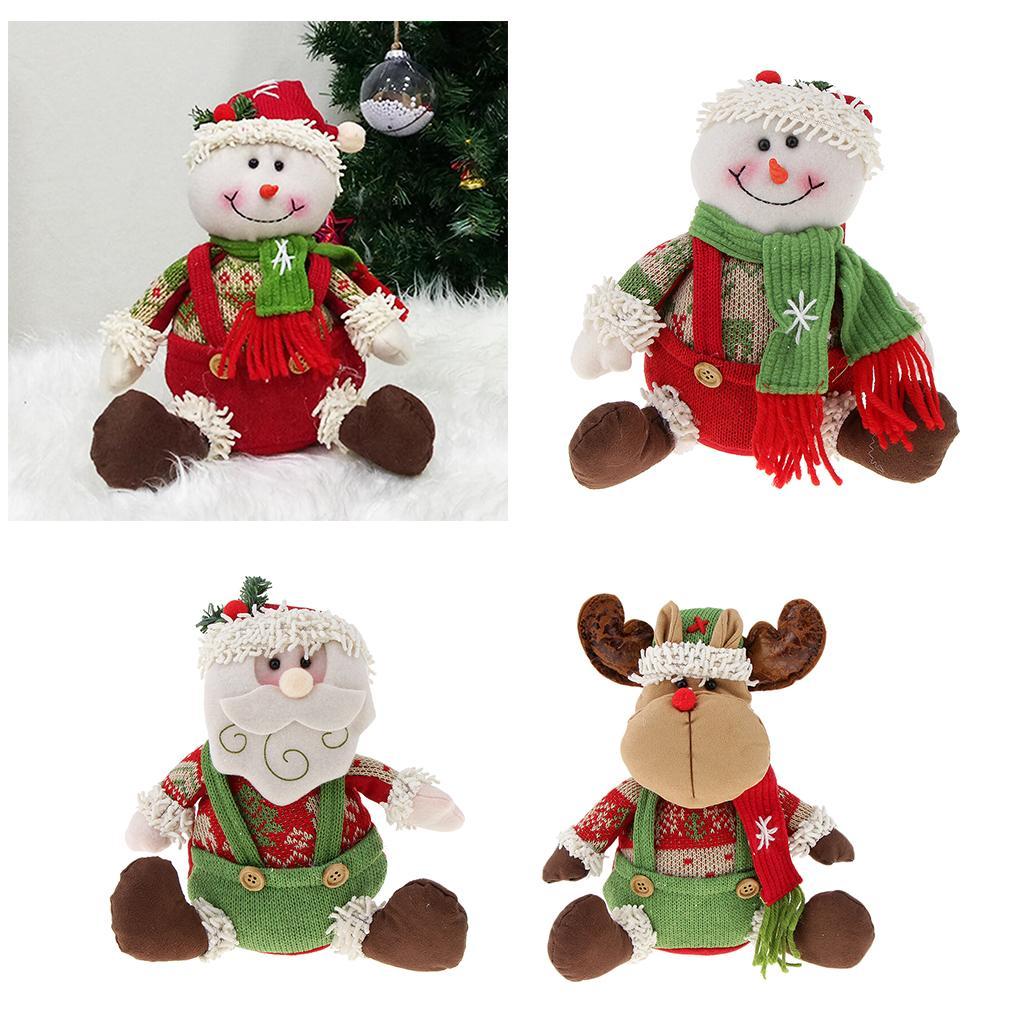 Christmas Sitting Plush Doll Gift Toy Christmas Ornament Home Decor
