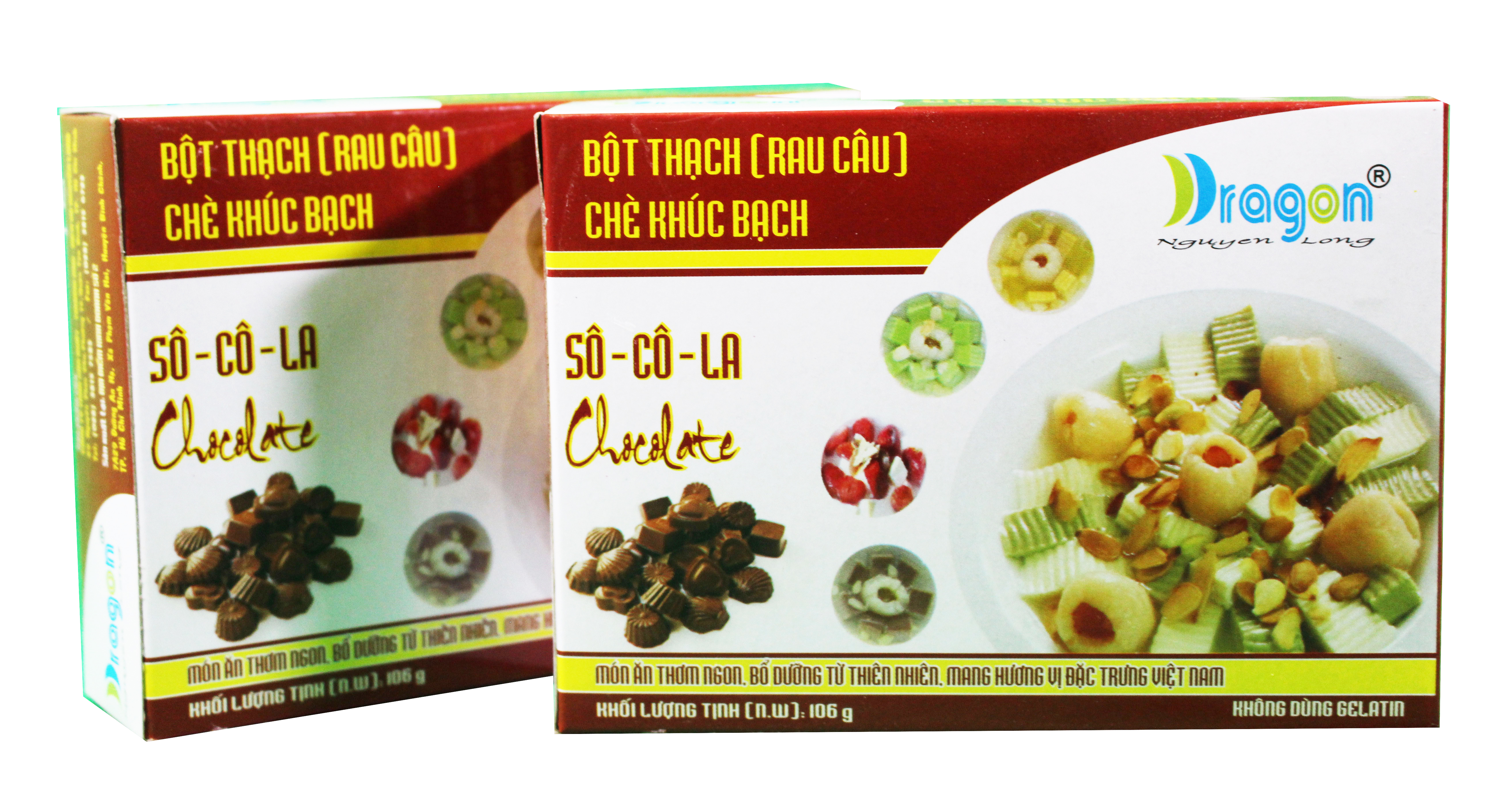 Combo 2 Hộp Bột Thạch Rau Câu Chè Khúc Bạch - Socola (2 x 106g)