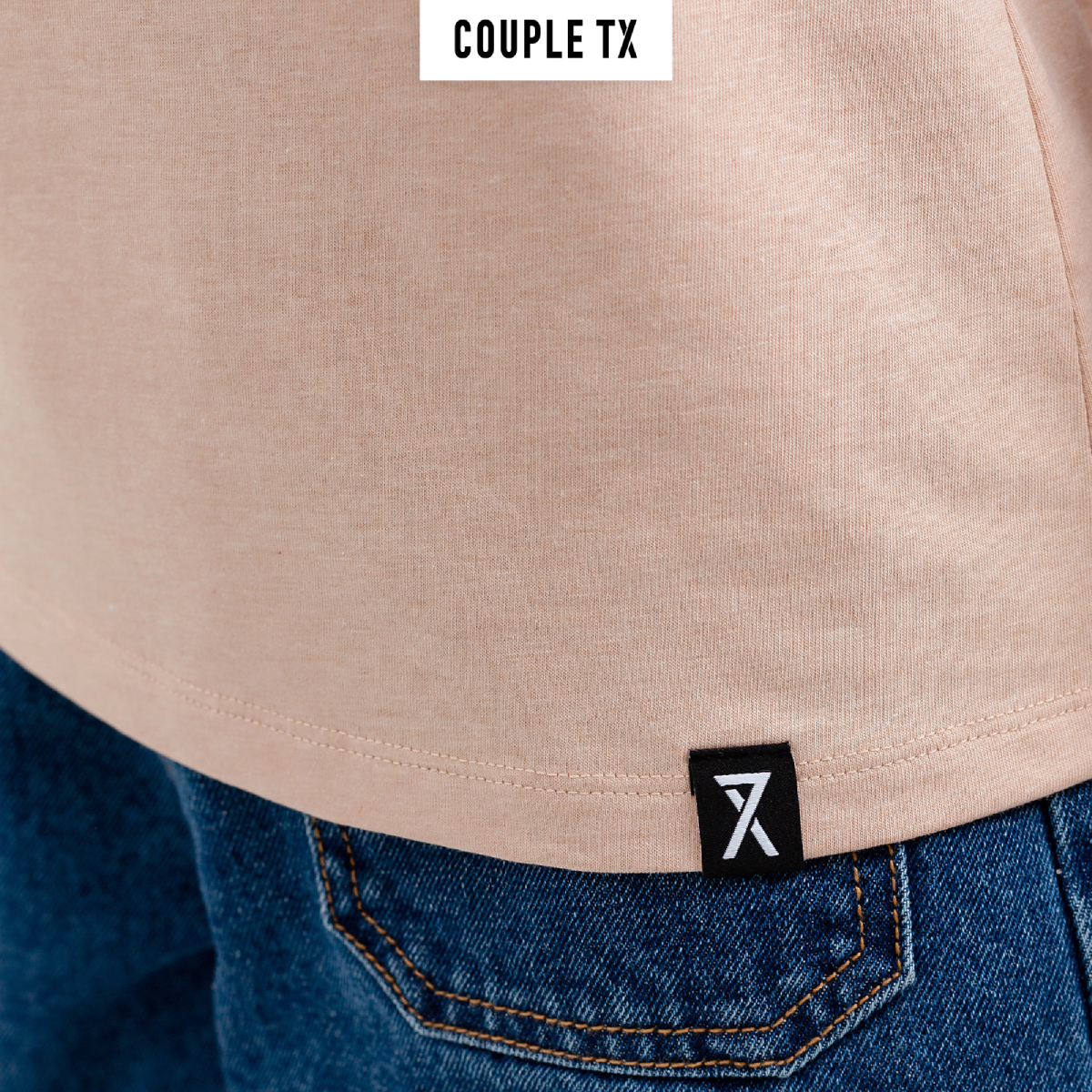 Áo Thun Trơn Couple TX Cổ Tim Basic Nữ WTS 2131
