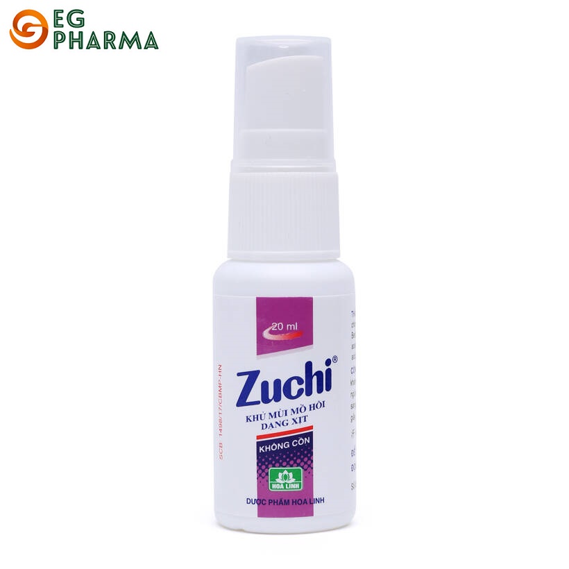 Xịt khử mùi hôi nách Alcohol Free Zuchi (20ml) hương thơm nhẹ, không cồn, không kích ứng da - XZ2 01