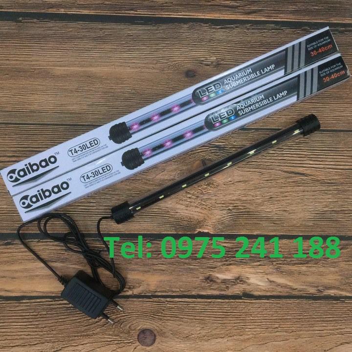 Đèn led chìm bể cá siêu sáng T4-30, 4W, dài 28.5cm, phù hợp cho bể 30-40cm