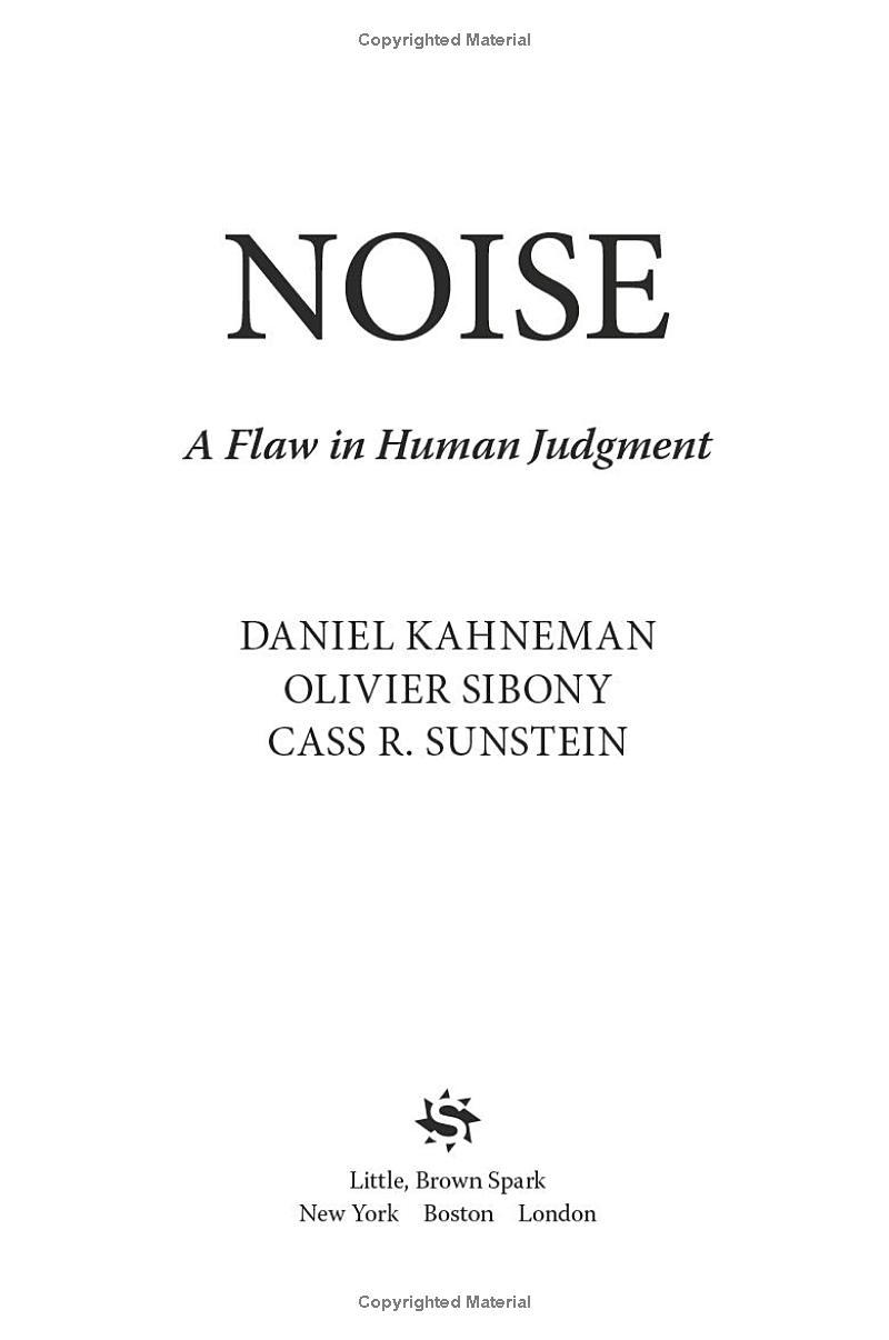 Sách ngoại văn: Noise: A Flaw In Human Judgment