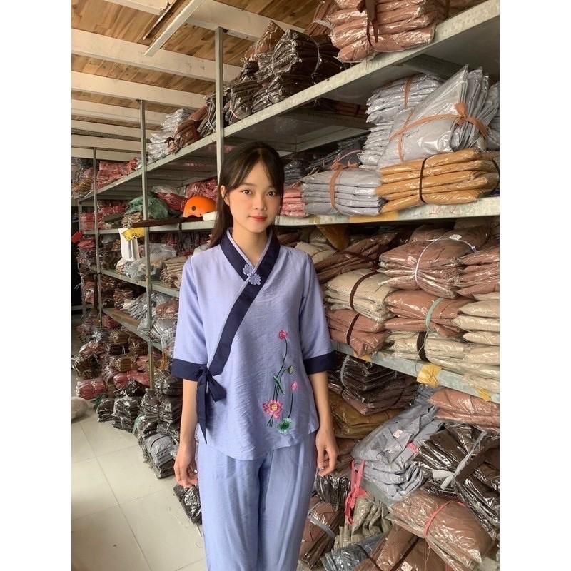 ĐỒ LAM ĐI CHÙA Xéo Nơ Hoa Sen Tơ