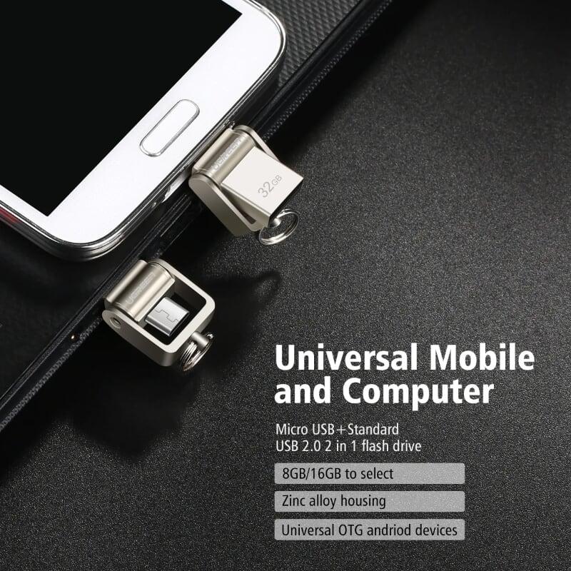 Ugreen UG30432US179TK 32GB USB 2.0 + MICRO USB hỗ trợ OTG cao cấp - HÀNG CHÍNH HÃNG