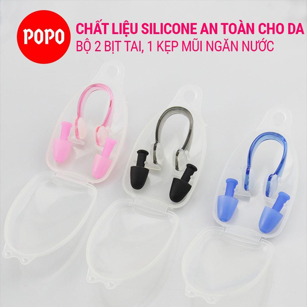 Bộ bịt tai người lớn cao cấp EN5 ngăn nước, chất liệu an toàn, thiết kế kiểu mới trong bộ sưu tập đồ bơi POPO