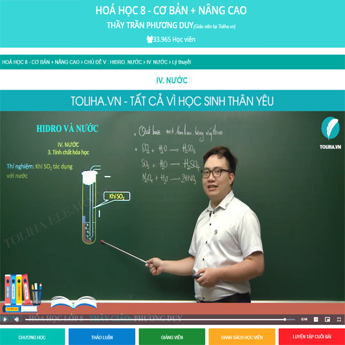Khóa học HOÁ HỌC 8 - CƠ BẢN + NÂNG CAO thầy Phương Duy- 09 tháng