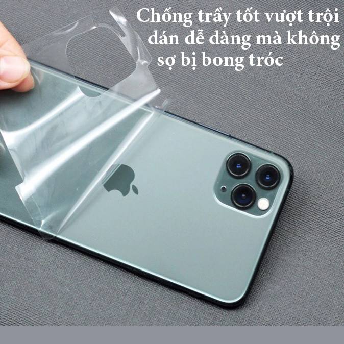 Miếng dán dẻo PPF Full mặt lưng và viền cho iPhone 11 Pro - Hàng nhập khẩu