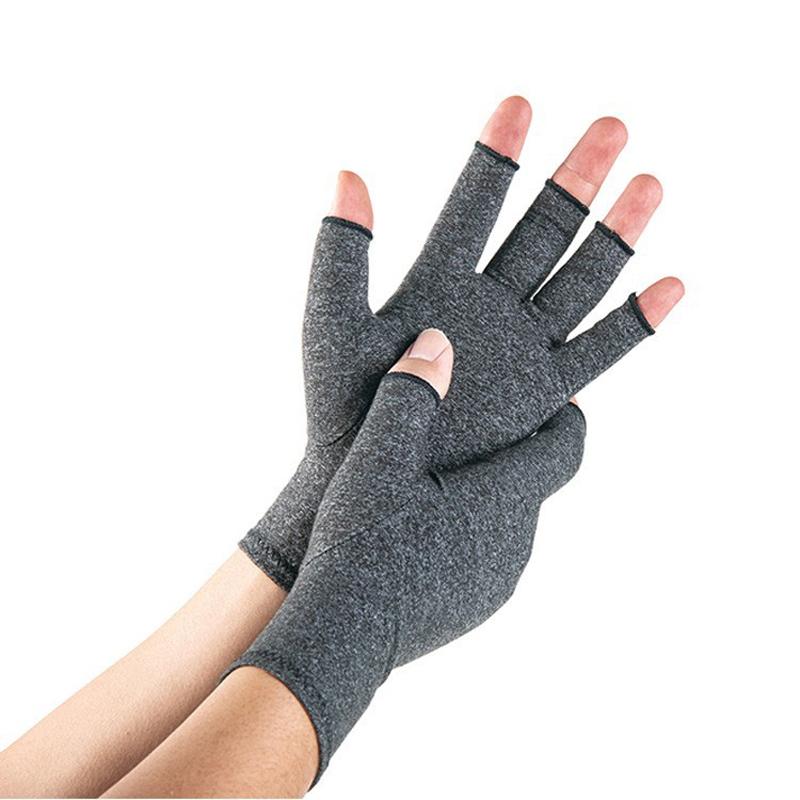 Găng Tay Nén Viêm Khớp Dành Cho Nữ Không Ngón Thoáng Khí Nén Găng Tay Làm Giảm Tay Tất Color: Gray Size: X-Large