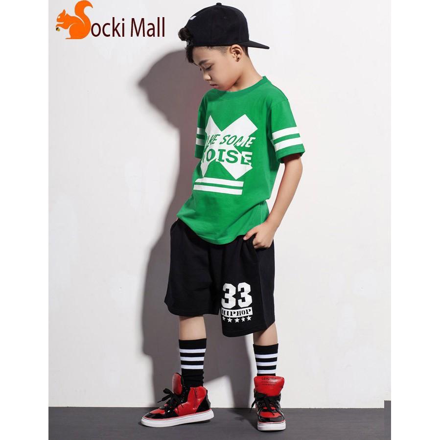 Bộ quần áo thể thao bé trai kiểu HipHop + kèm nón