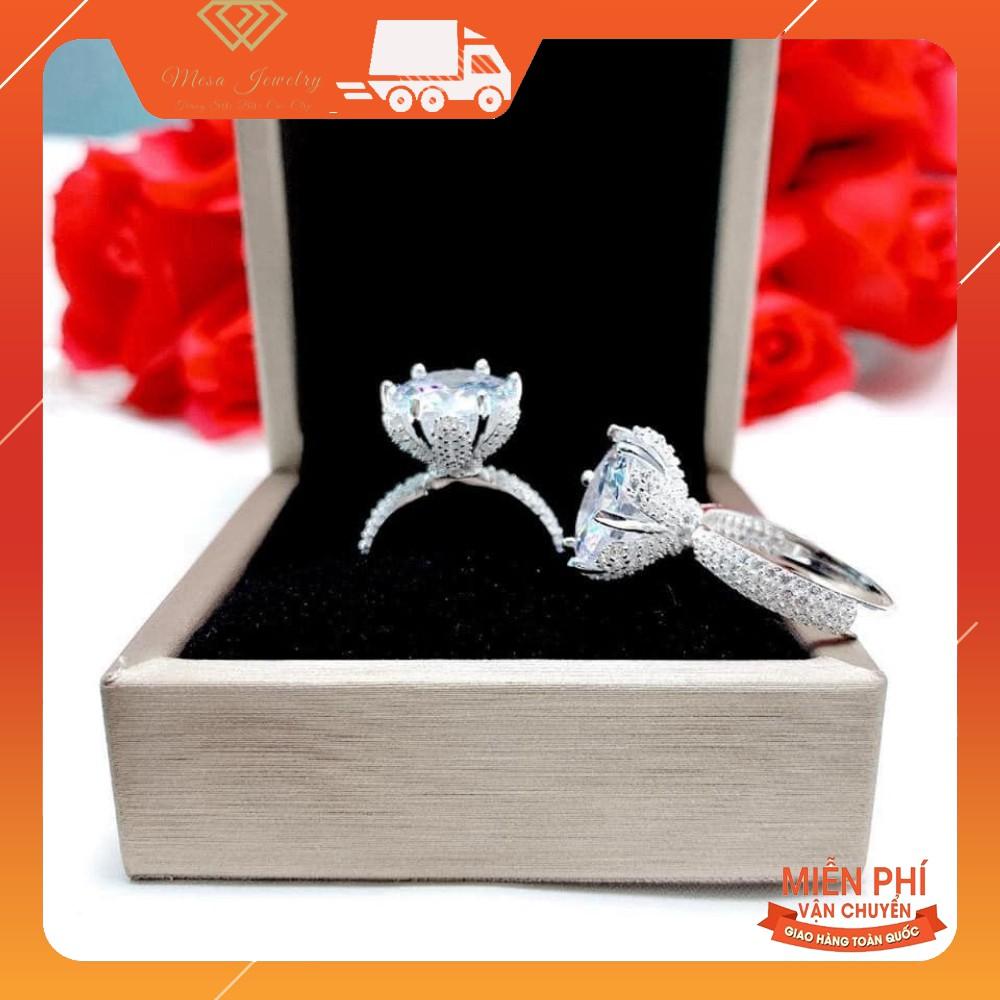 NHẪN NỮ BẠC TA ĐÁ TO - NHẪN NỮ HOÀNG SANG CHẢNH