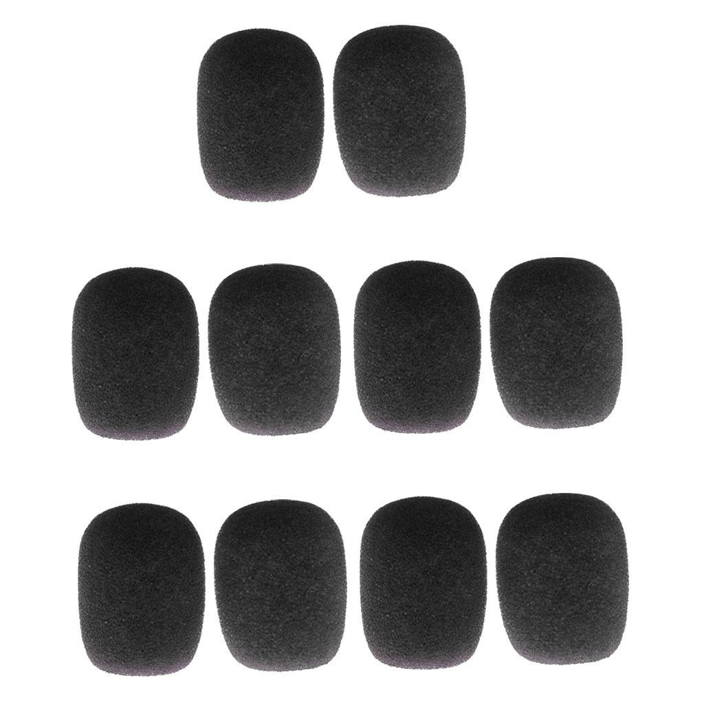 4- Mini Microphone Sponge Windscreen Pack of 10 Black