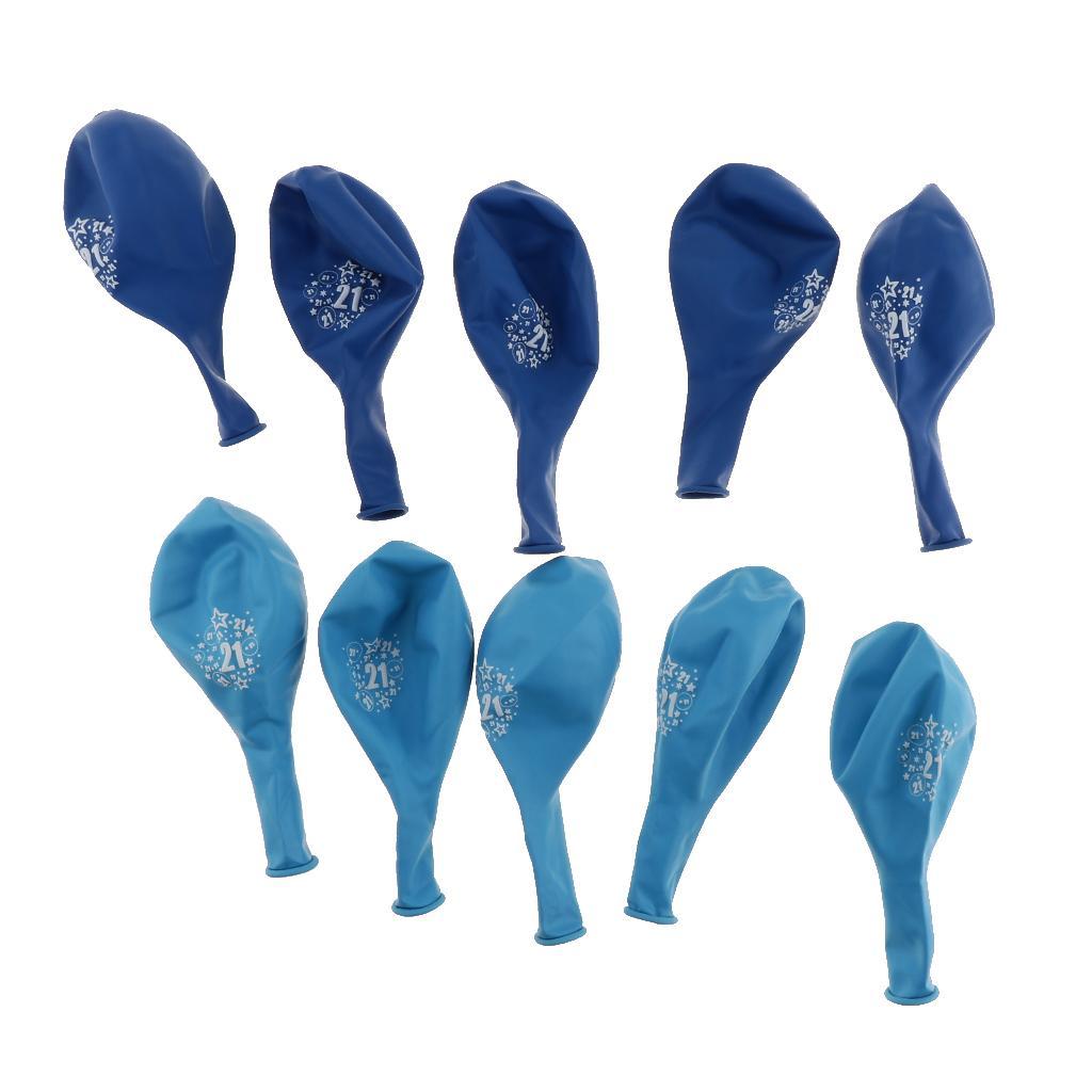 10pcs Age 21 Latex Balloon Happy Birthday Anniversary Balloon Decor