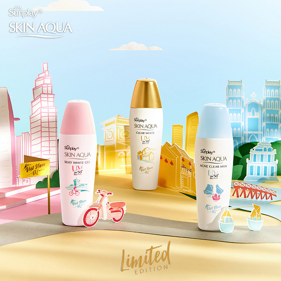Gel chống nắng dưỡng da trắng mịn Sunplay Skin Aqua Silky White Gel Limited Edition SPF 50+ PA++++ (30g)