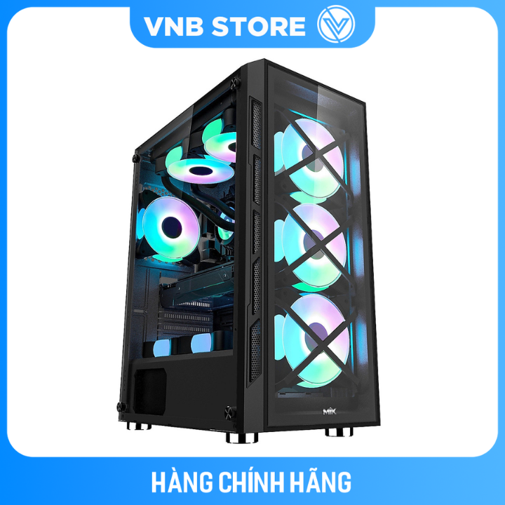 Thùng máy Case MIK TN10 Mid Tower (Tặng 3 Fan RGB) - Hàng chính hãng