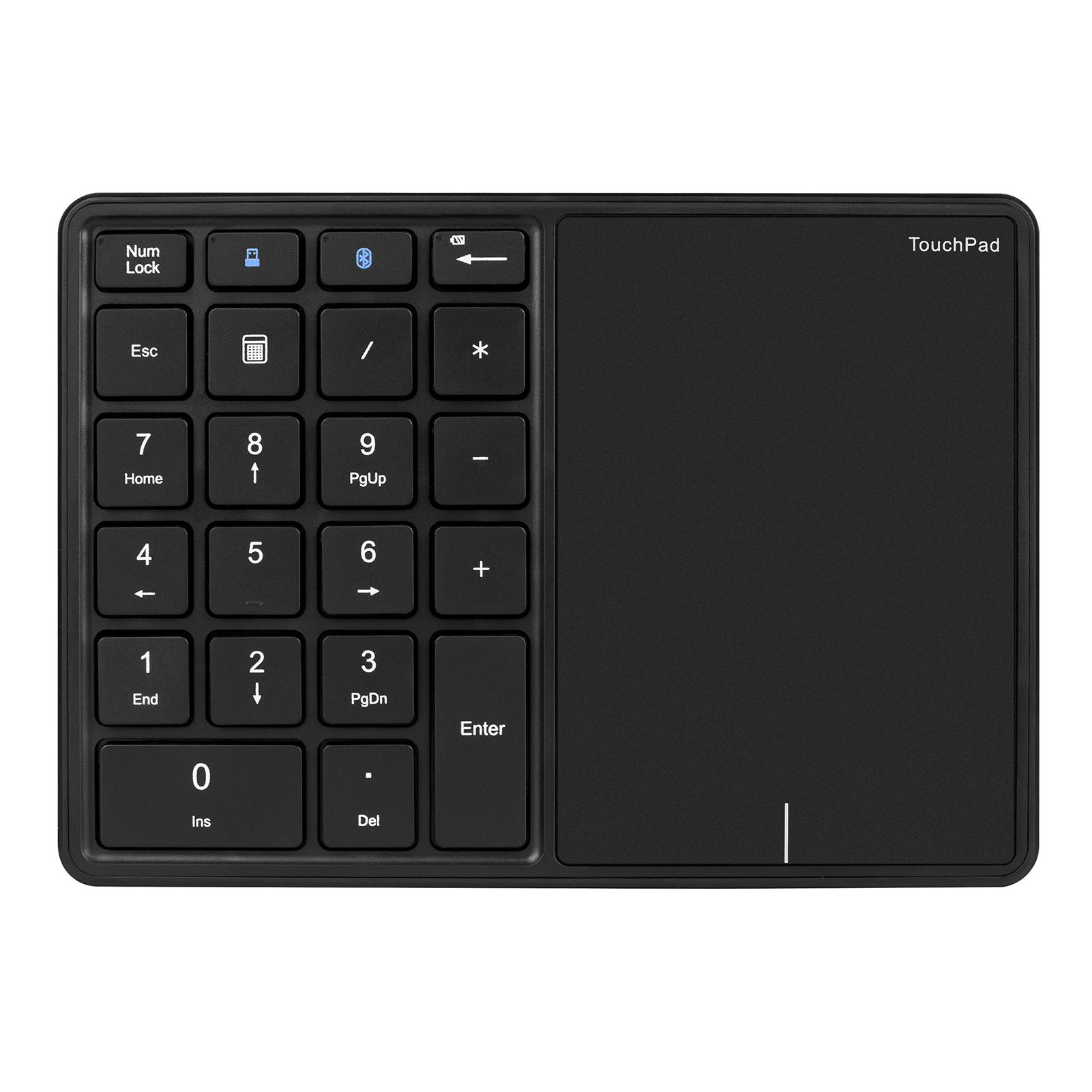FZ-BT14 2.4G+BT4.2 Wireless Dual-mode Numeric Keyboard 22 Keys Financial Accounting Office Keyboard with Touchpad