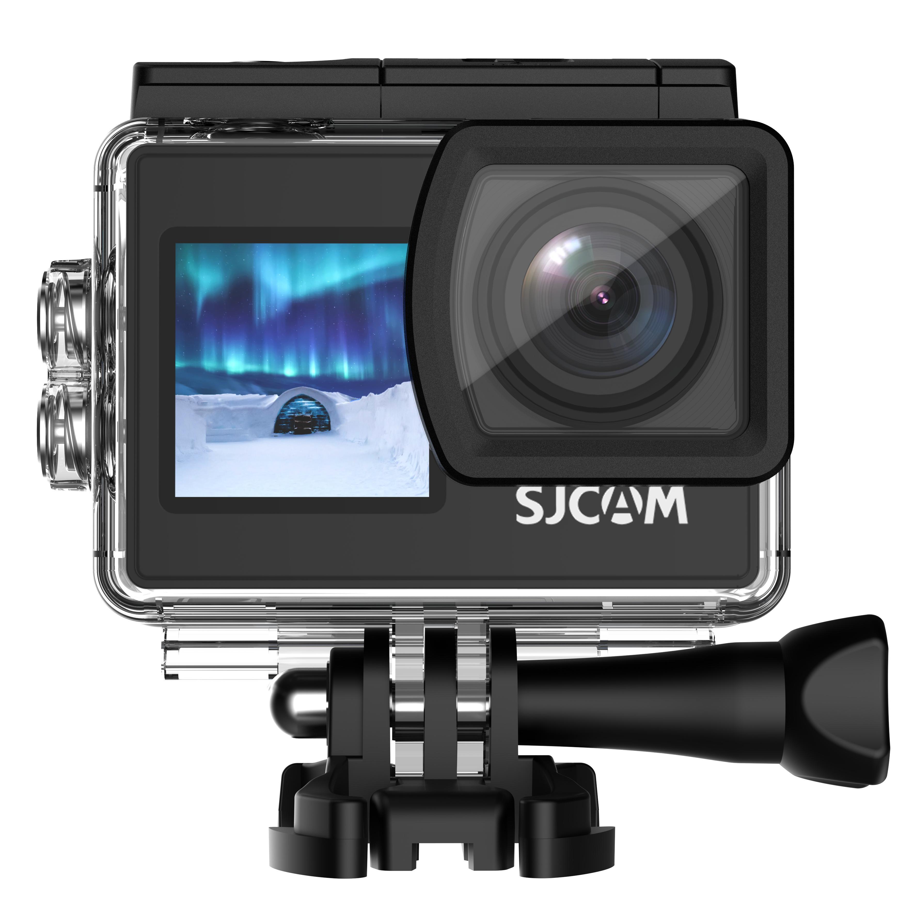 Máy ảnh hành động SJCAM SJ4000 Màn hình kép 4K 30PFS 4X Zoom WiFi Motorcycle Xe đạp Mũ bảo hiểm máy ảnh Sports Video Sports Video DV Máy ảnh DV