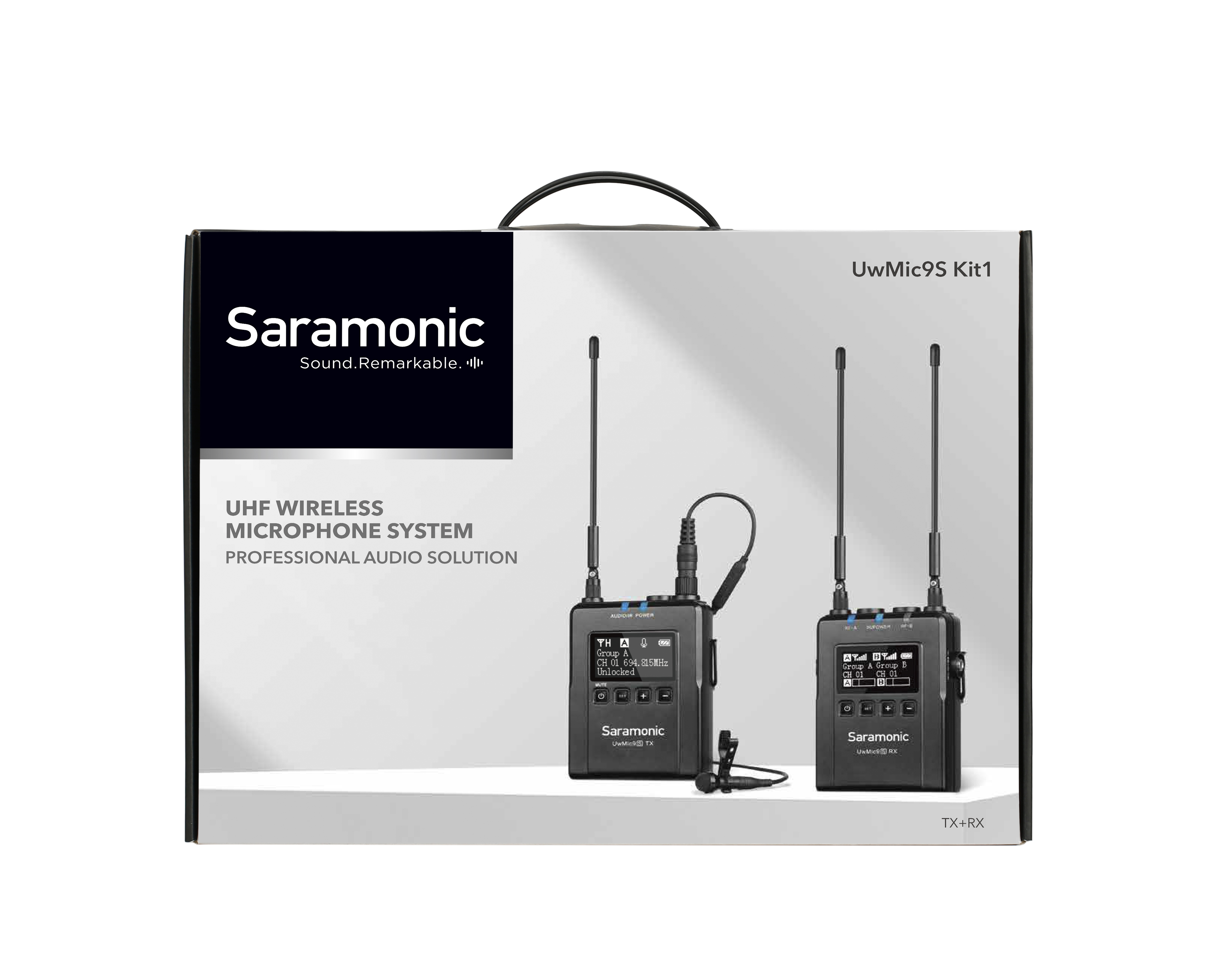 Bộ Micro Thu Âm Không Dây Saramonic Uwmic9s Kit1 Cho Máy Ảnh & Điện Thoại - Quay Phim / Vlog / Livestream - Hàng Chính Hãng