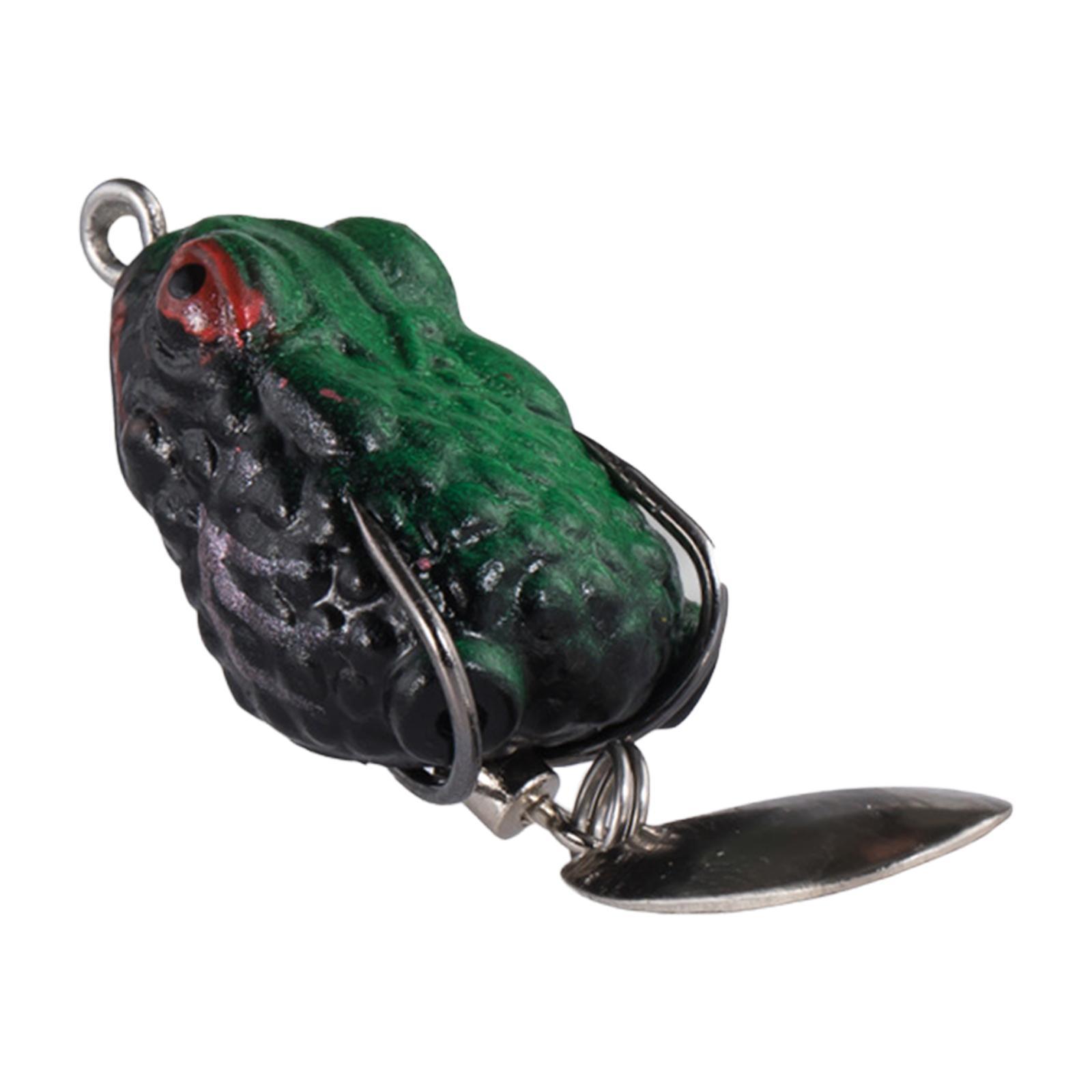 Lure, Frog Lure, Metal Sequin, Silicone Bass Fishing Double Hooks, Fishing Crankbait Lure, Float on Water Lure for Freshwater