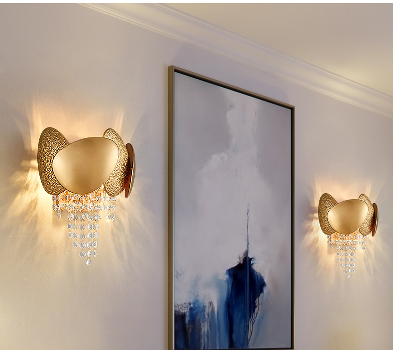 Đèn tường CAKEN pha lê độc đáo trang trí nội thất hiện đại, sang trọng - kèm bóng LED chuyên dụng.