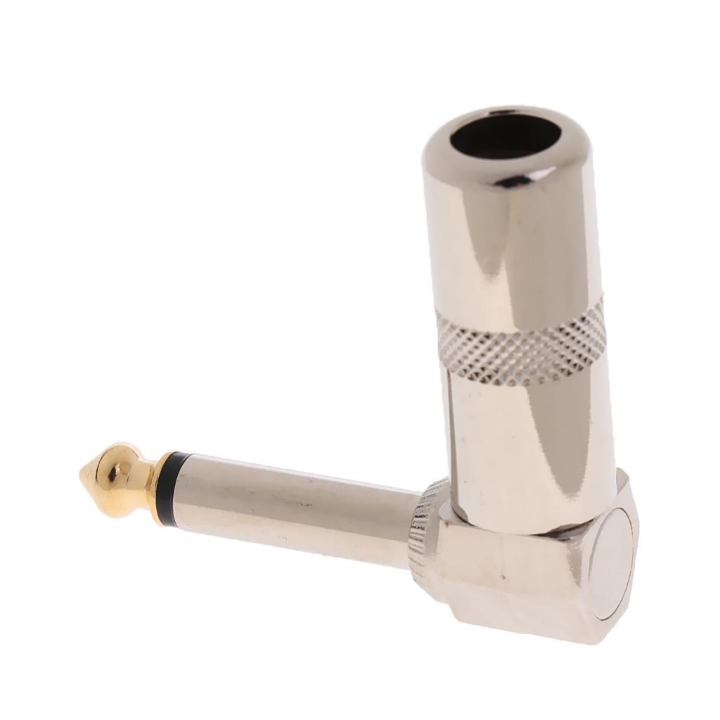 10 Pieces X6.35mm 3-pole Microphone Jack Male Plug Repair Replacement Solder Adapter