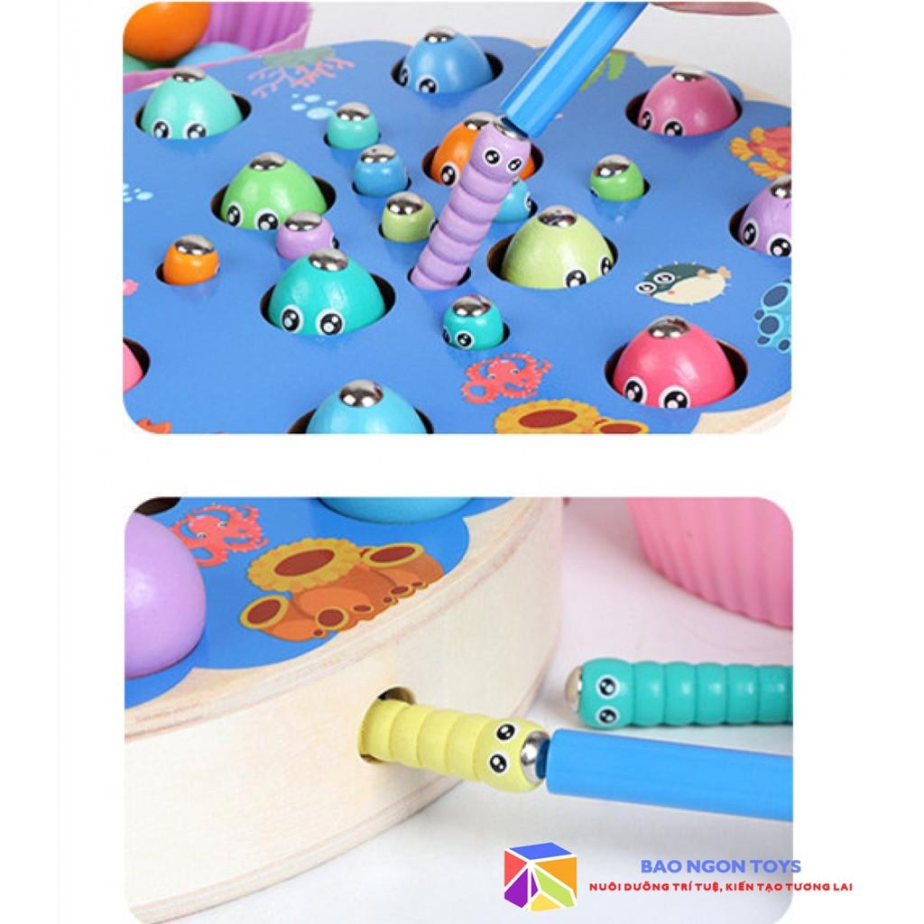 ĐỒ CHƠI CÂU CÁ 4 TRONG 1 MONTESSORI PHÁT TRIỂN KỸ NĂNG VẬN ĐỘNG TINH CHO BÉ