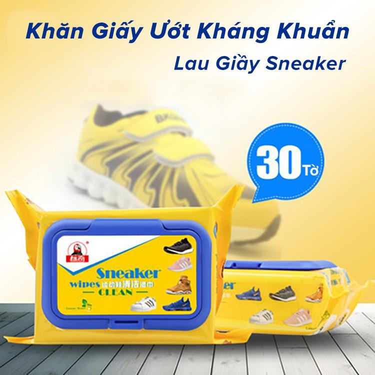 KHĂN LAU VỆ SINH GIẦY SNEAKER VÀ TÚI DA [1 BỊCH 30 TỜ]