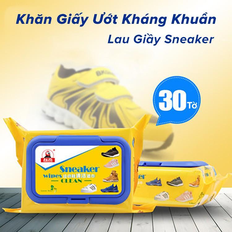 Khăn Giấy Lau Giày Siêu Sạch SNEAKER Hộp 30 Tờ Siêu Hot Không Hoá Chất Làm Hại Vải