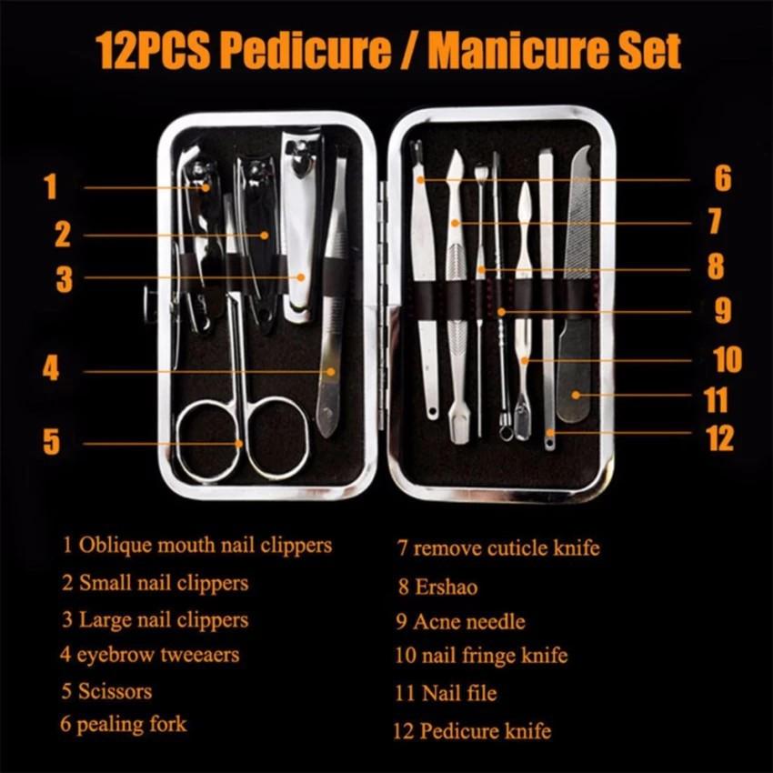 BỘ BẤM MÓNG TAY 12 MÓN, BỘ KIỀM BẤM MÓNG 12 CHI TIẾT Loại 1- Hàng đẹp giá rất rẻ