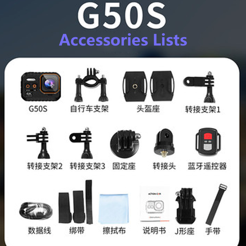 Camera thể thao 4K Máy ảnh quay video lặn WiFi Mini Outdoor 1080p Action Camera không thấm nước Ultra HD Ghi âm góc rộng