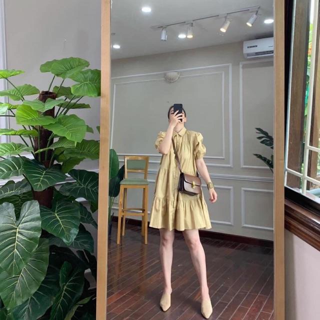 Vây babydoll dáng rộng xếp tầng siu xinh . Váy dáng suông rộng vô cùng mát mẻ
