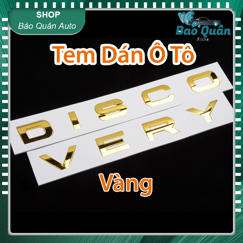 Bộ tem DISCOVERY 3D chữ nổi dán trang trí nắp capo nắp cốp xe hơi ô tô