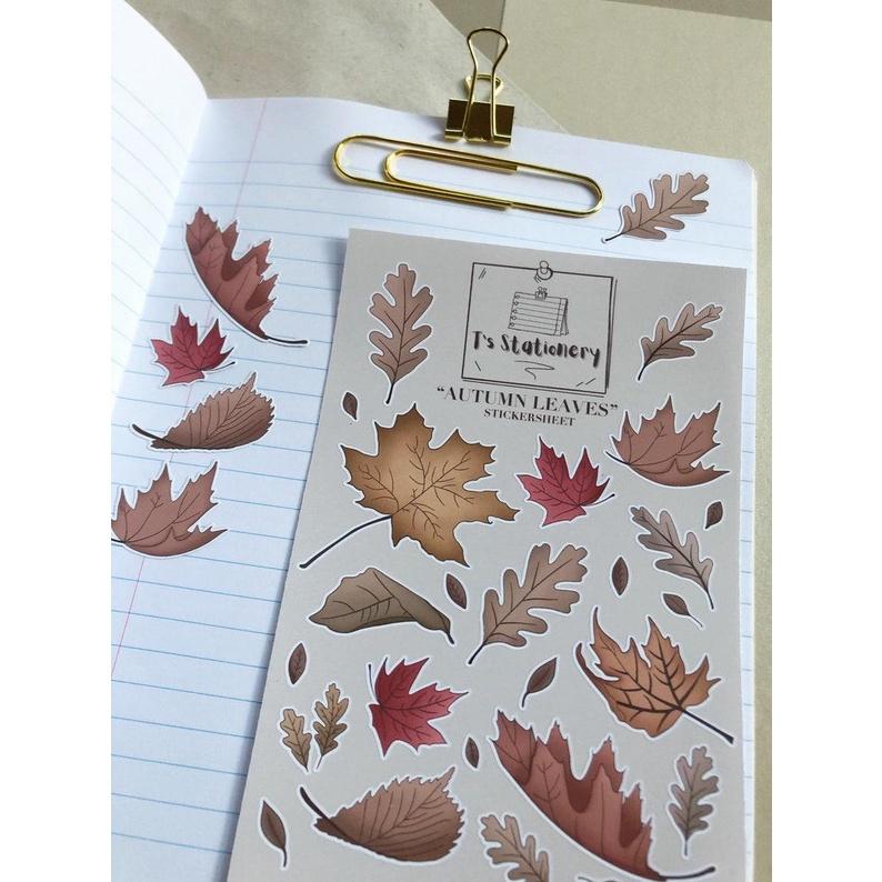 Sticker sheet autumn leaves - chuyên dán, trang trí sổ nhật kí, sổ tay | Bullet journal sticker - stc014