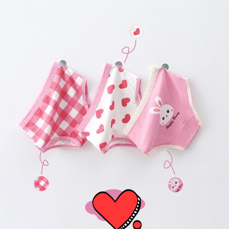 Quần lót bé gái sét 3 chiếc tam giác siêu đẹp chất cotton mềm mịn kháng khuẩn cho bé từ 2-11 tuổi