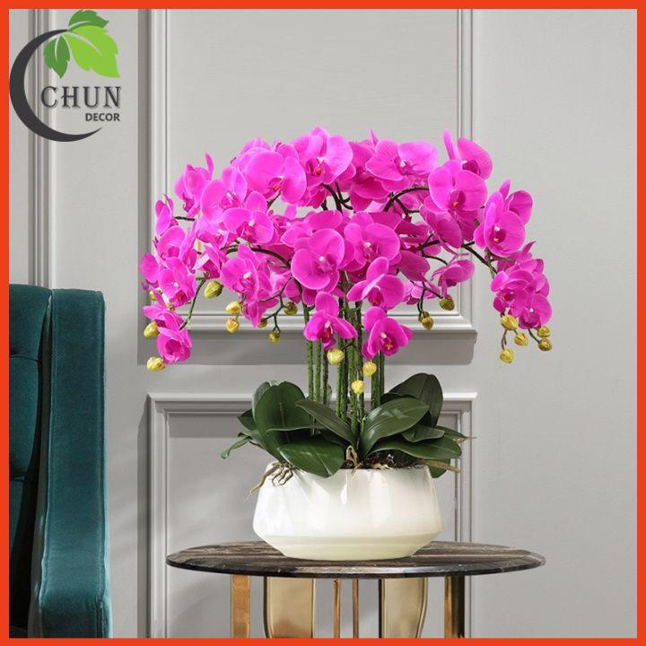 Chậu Lan Hồ Điệp Giả Cao 60cm Trang Trí Nhà Cửa, Cửa Hàng, Văn Phòng, Lớp Học CL5