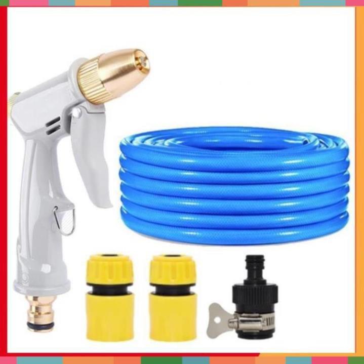Bộ dây vòi xịt nước rửa xe, tưới cây tăng áp 3 lần, loại 3-5m  206846