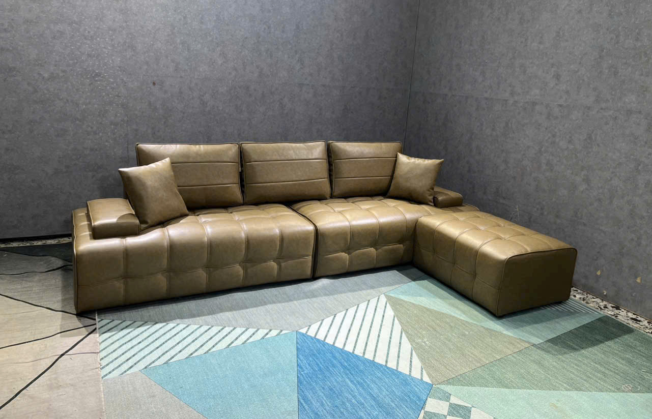 Sofa phòng khách Juno sofa Minoti NK2025 KT 2m và đôn góc 60 x 80 cm