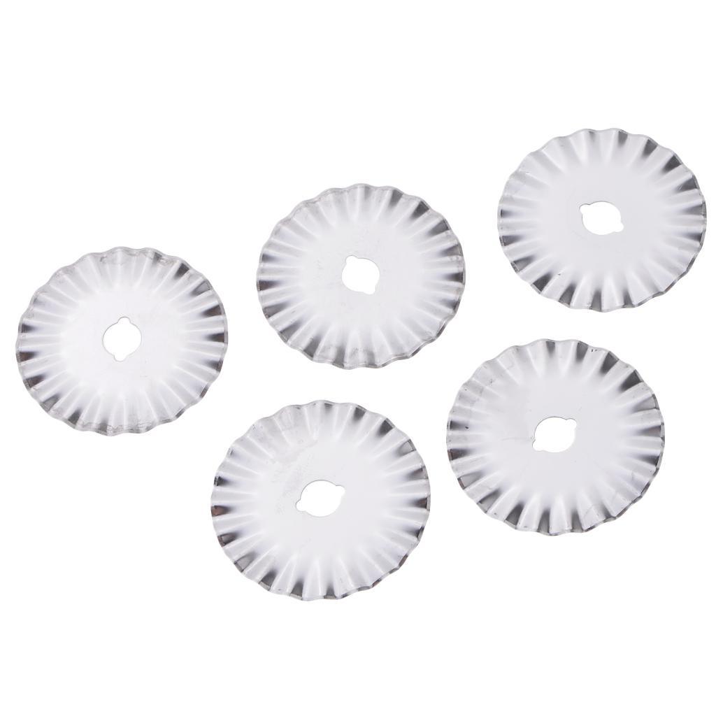 20 Pieces Decorative Rotary Replacement Pinking Blade 45 Wave Blades Refill Sewing Fabric Leather Photo Paper Roller Craft Steel Quilting Blades