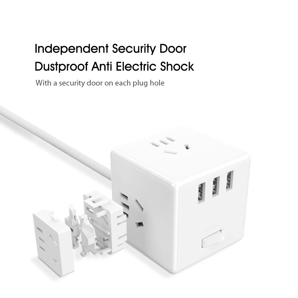 Xiaomi Mijia Magic Cube Socket Plug Multifunctional USB Charger Power Adapter 6 Ports Socket Converter Outlet