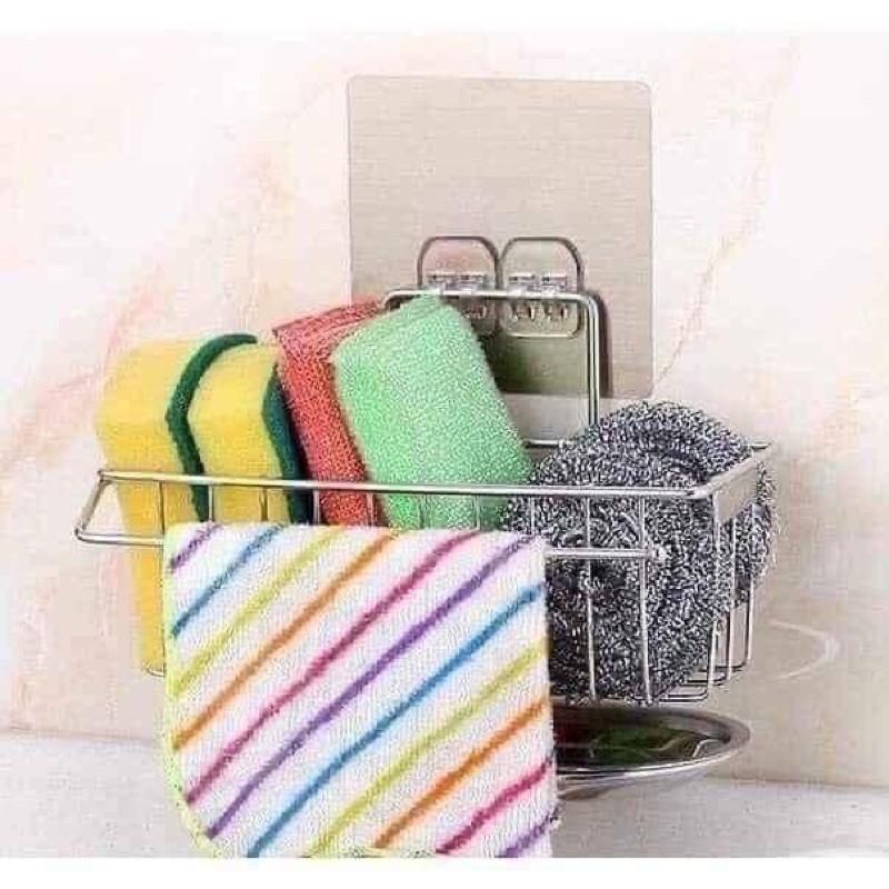 Giỏ inox đựng đồ đa năng dán tường
