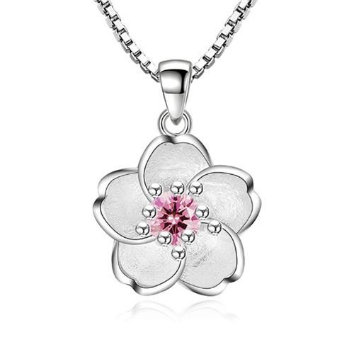 Bộ trang sức ️Freeship️Dây chuyền Bông tai hoa đào BHB40