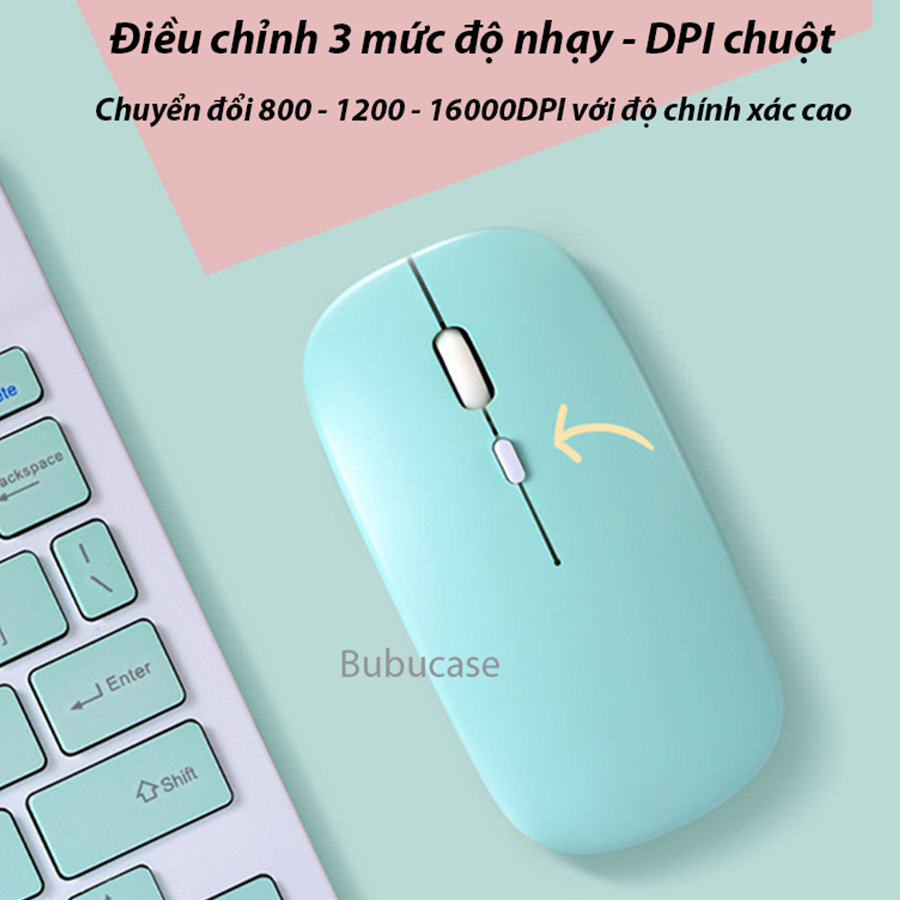 Bộ Bàn Phím Chuột Không Dây Pastel - Dùng Cho Văn Phòng, IPad, Smart TV - Nhỏ Gọn, Nhiều Màu, Tiện Dụng