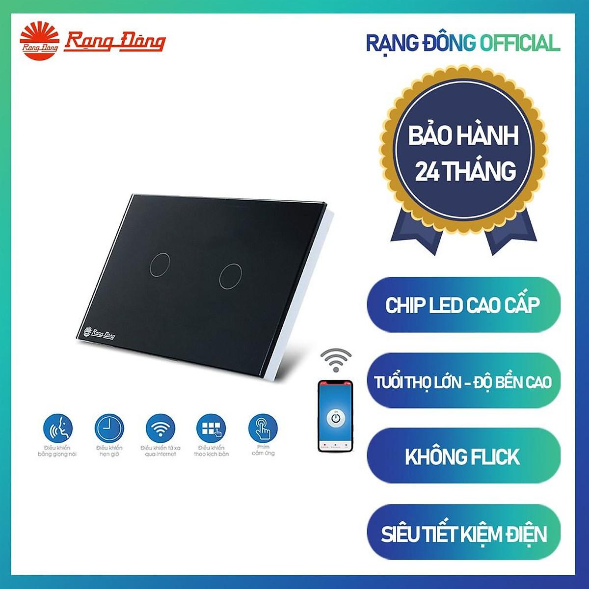 Công tắc cảm ứng Rạng Đông âm tường Model RD SW.1 | RD SW.2 | RD SW.3 | RD SW.4 - 1 nút bấm