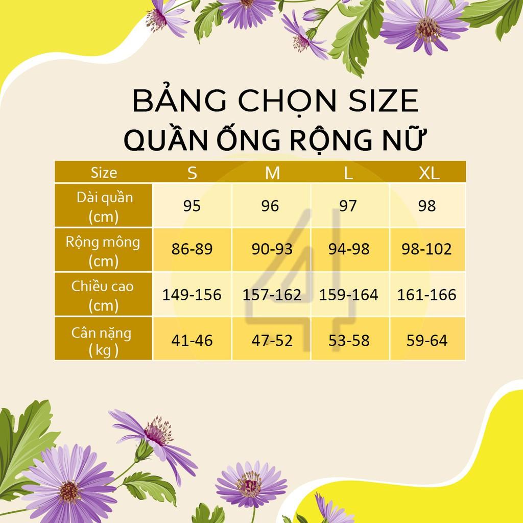 Quần lửng ống rộng nữ 4LOVA thiết kế cạp nửa chun chất vải đũi xước thoáng mát, mềm mại