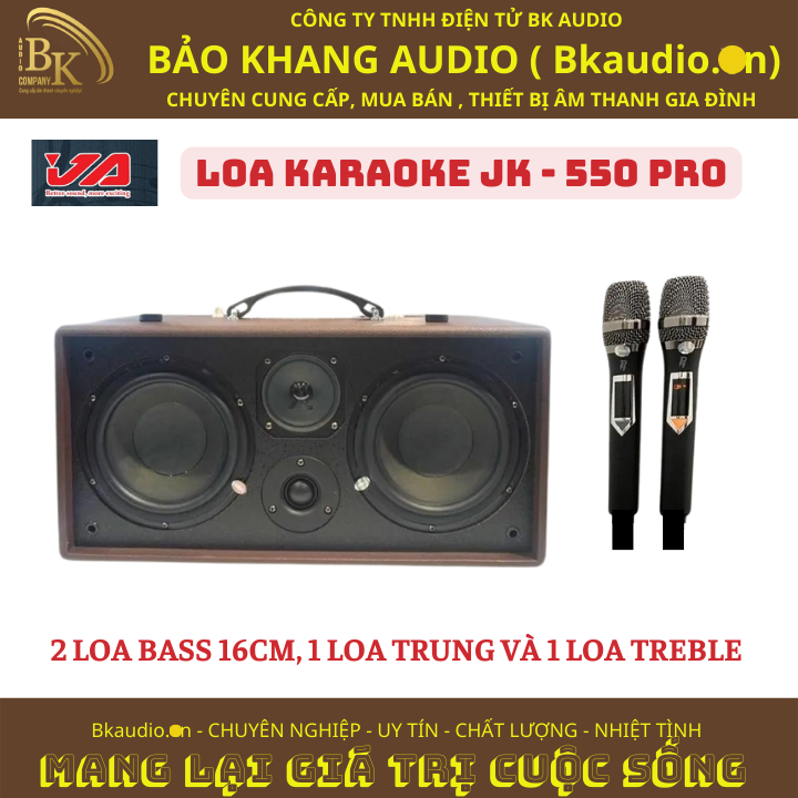 Loa kéo Mini JA. Model JK 550 Pro. Công suất 300W , Pin dùng liên tục 5 - 6H . Âm thanh chất , phù hợp với picnic , karaoke hội nhóm phượt , trợ giảng ......