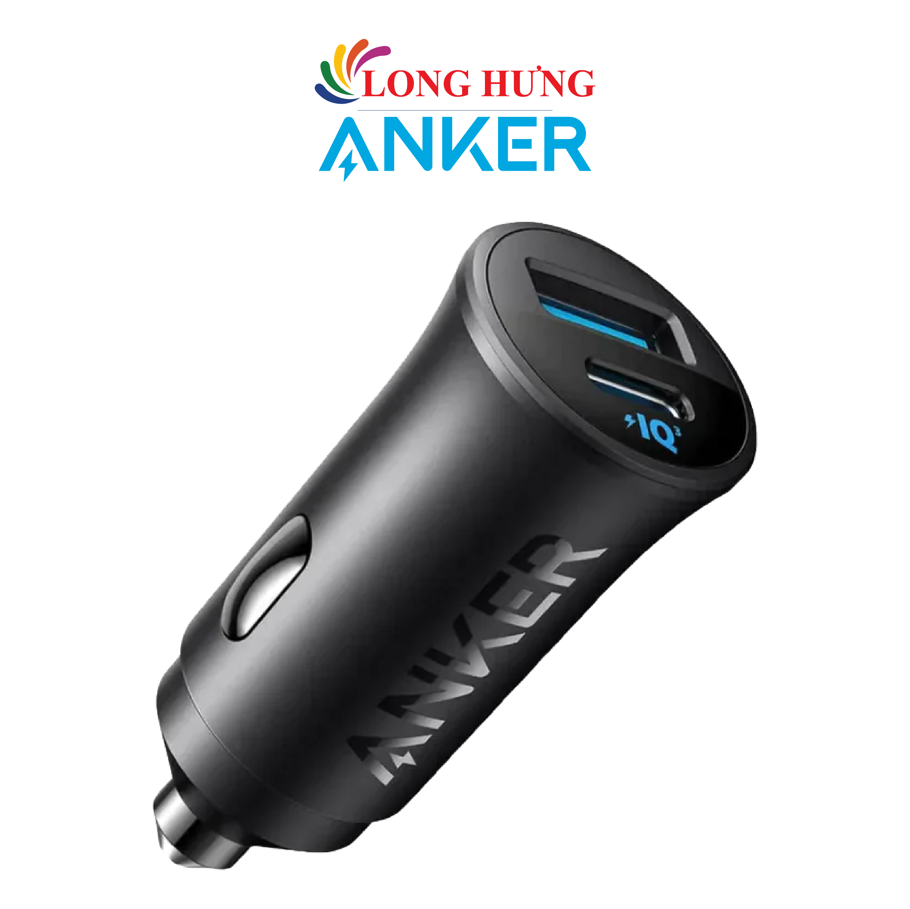 Cốc sạc xe hơi Anker Ultra-Compact Dual-Port 1USB 1Type-C 30W A2741 - Hàng chính hãng
