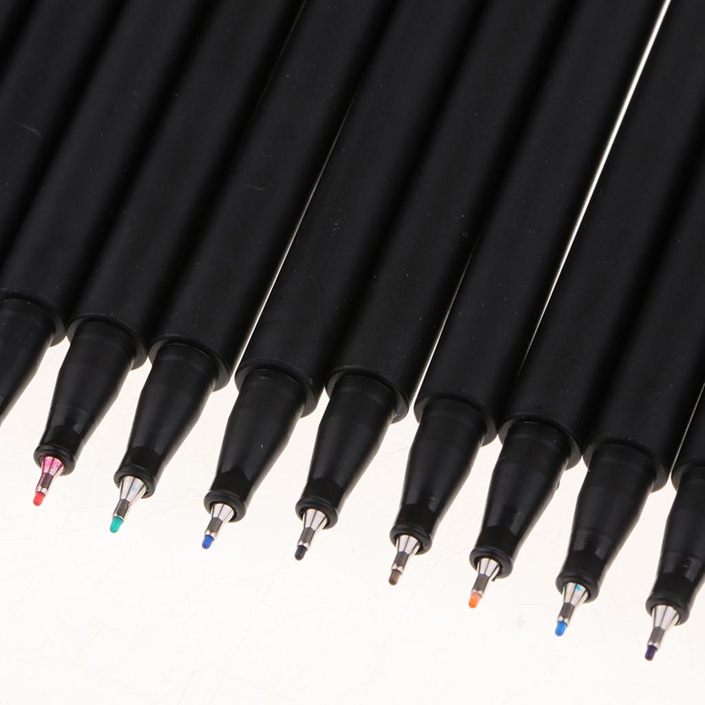 24 Màu Sắc Siêu Mềm 0.4 Mm Điểm Bút Mực Nước Dựa Bút Nghệ Thuật Đánh Dấu Micron Bút Minh Họa Vẽ Cho kế Hoạch
