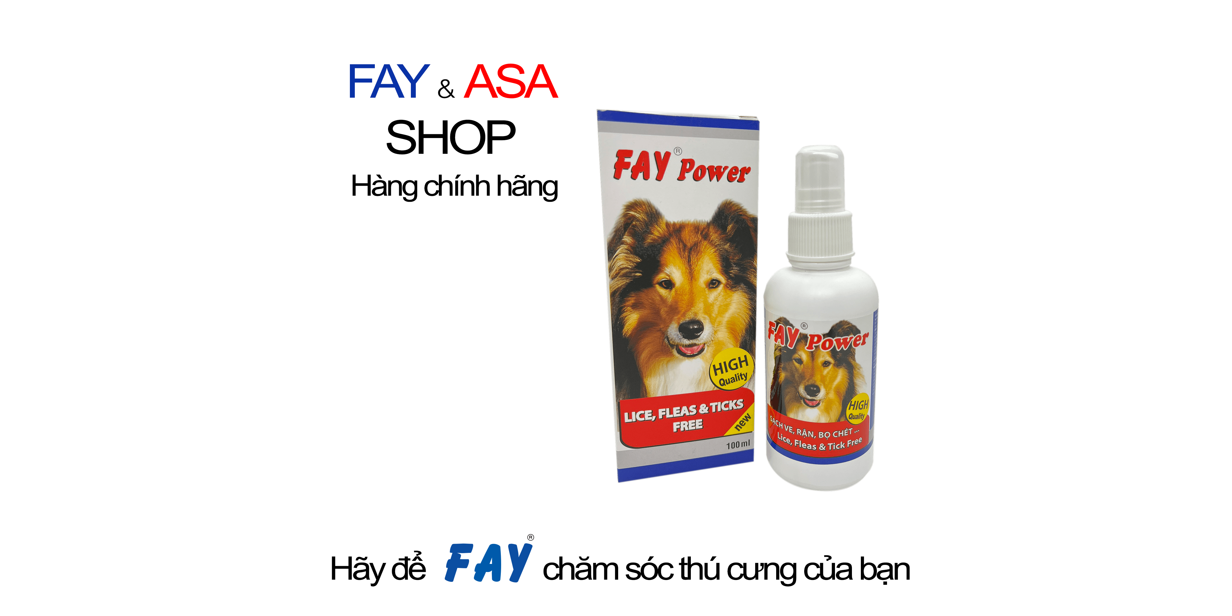 Sạch ve rận FAY Power 100ml - Làm sạch ve hiệu quả đến 30 ngày