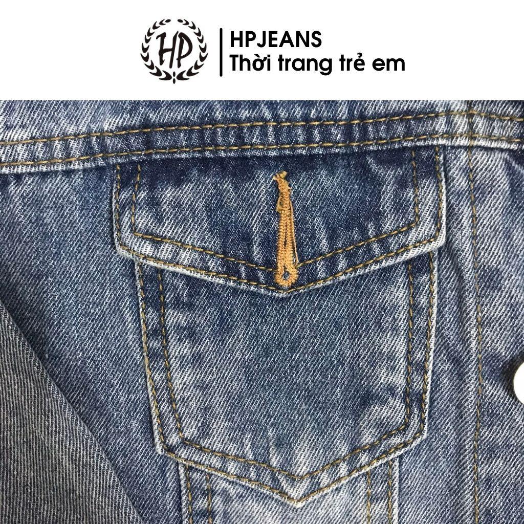 Áo Khoác Jean Cho Bé HPJEANSAB24 HẬU BÙI Áo khoác Bò HPJeans Cho Bé Trai Bé Gái Chất Liệu 100% Cotton Cho Các Bé