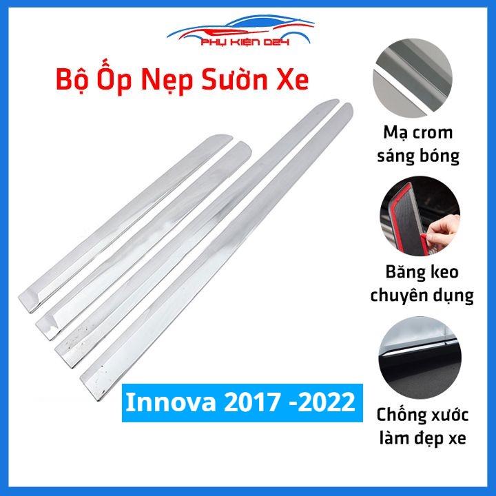 Bộ ốp nẹp sườn Innova 2017-2018-2019-2020-2021-2022 mạ crom trang trí làm đẹp xe